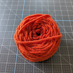 100% New Zealand Wool Macrame & Weaving Yarn - Red Orange - 4oz Cake
