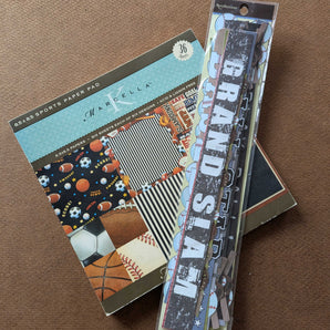 Sports Scrapbooking Set - Paper Pad & Paper Trim